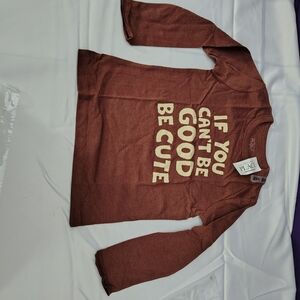 The Children's Place Brown Long Sleeve Tee with Slogan